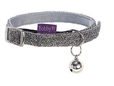 Bobby - Collier Disco Argent pour Chat - XS