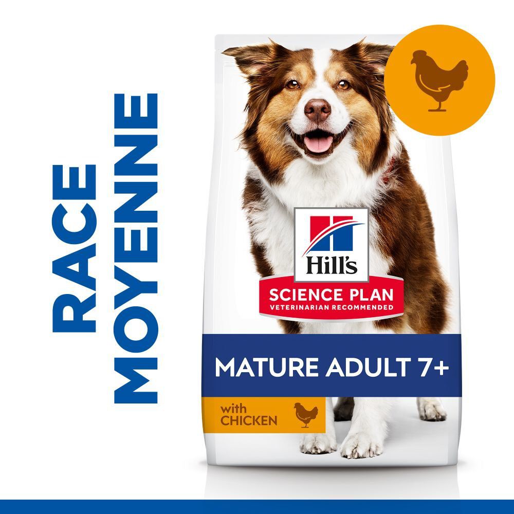 Hill's Science Plan - Mature Adult croquettes pour chien &acirc;g&eacute; au poulet - 2,5kg Image num&eacute;ro 1