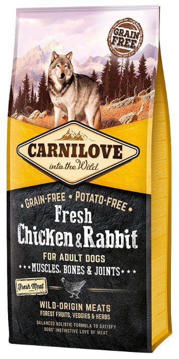 Carnilove - Croquettes Adulte Articulations au Poulet et Lapin pour Chiens - 12Kg Image num&eacute;ro 1