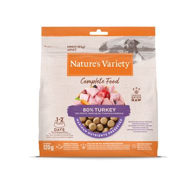 Nature's Variety - Bouchées Complete Freeze Dried Food Dinde pour Chiens - 120g