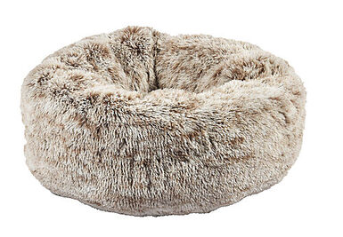 Bobby - Coussin Donut Poilu Taupe pour Chien