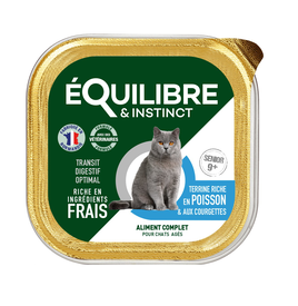 Équilibre & Instinct - Pâtée au Poisson et Courgettes pour Chat Senior - 85g