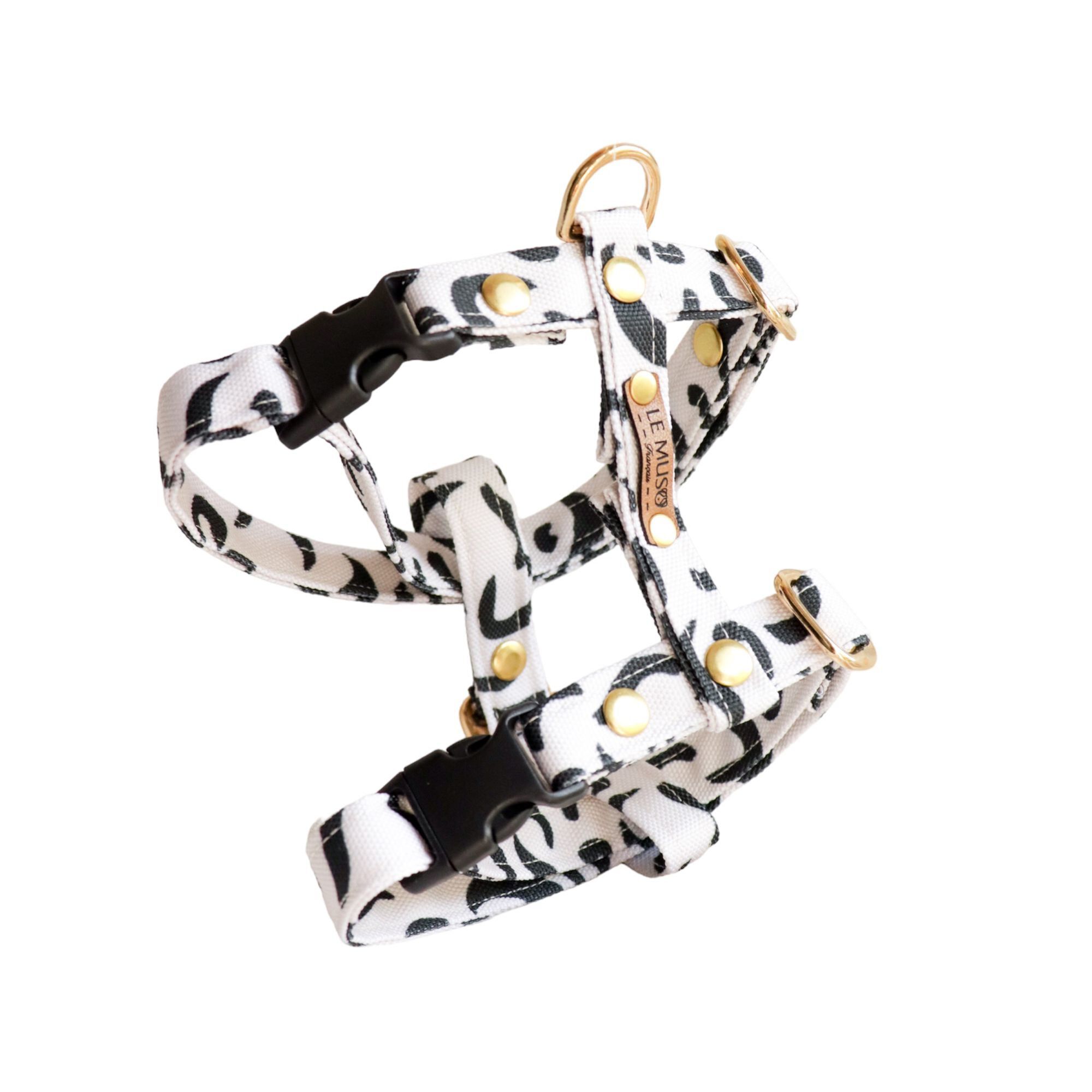 Le Muso - Harnais Oslo Blanc et Noir pour Chats - XXS Image num&eacute;ro 1
