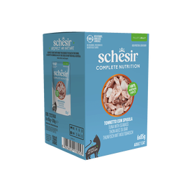 Schesir - Sachets Humides Thon et Bar en Gel&eacute;e pour Chats - 6x85g