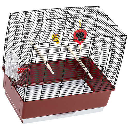 Ferplast - Cage Rekord 3 pour Oiseaux Exotique - Noir/Rouge Image num&eacute;ro 5