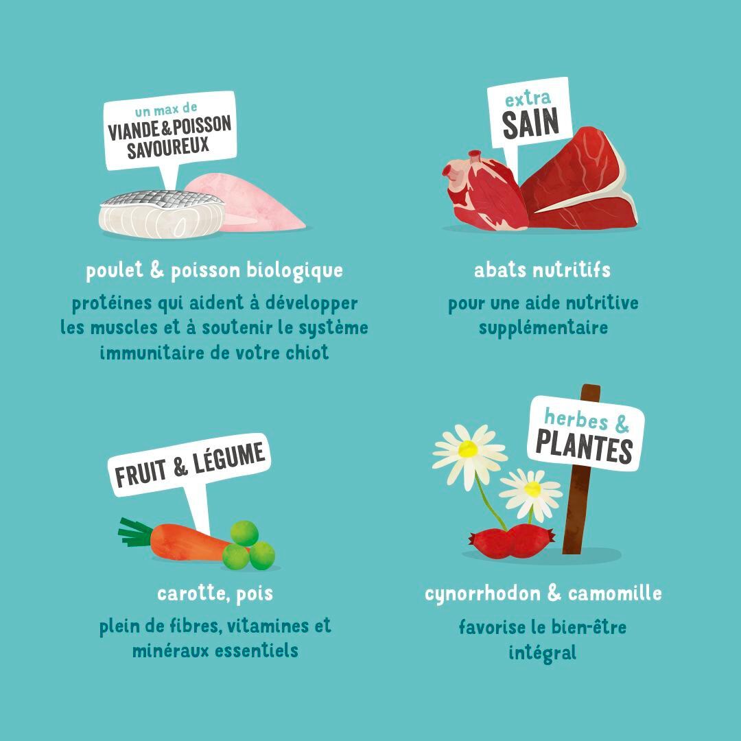Edgard & Cooper - Barquette BIO au Poulet et Poisson pour Chiot - 100g Image num&eacute;ro 4