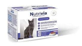 Nutrivia - Sachets en Gel&eacute;e au Poisson pour Chats Adultes St&eacute;rilis&eacute;s - 12x100g