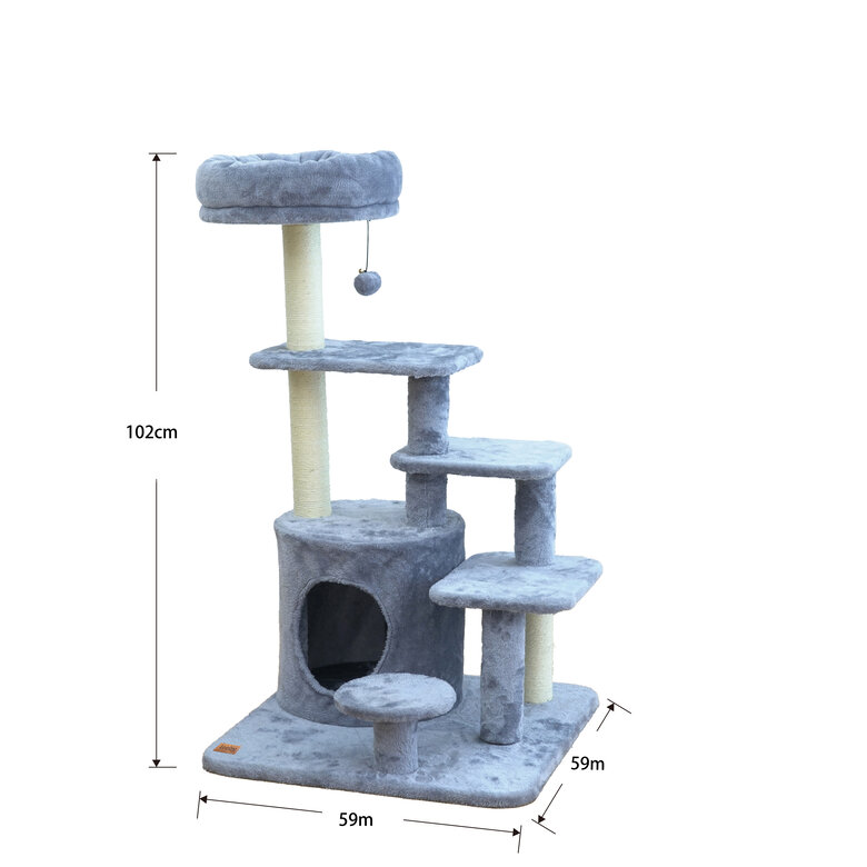 Leeby - Arbre à Chat Edouardo - 59x59x101,5cm Image numéro 3 Leeby - Arbre à Chat Edouardo - 59x59x101,5cm Image numéro 3