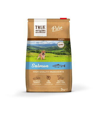 True Origins Pure - Croquettes au Saumon sans Céréales pour Chiot - 3kg