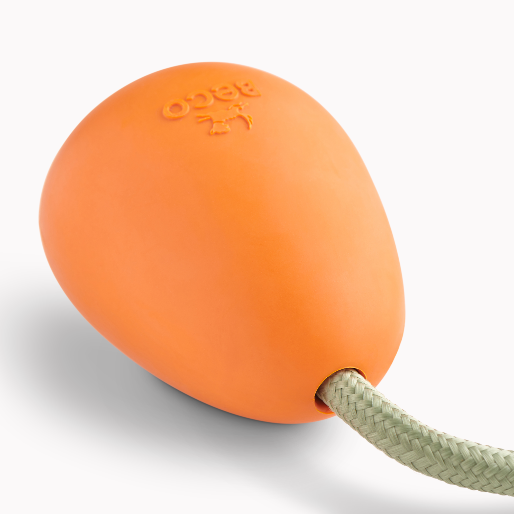 Beco - Jouet Corde + &OElig;uf en Caoutchouc Slinger Pebble pour Chiens - Orange Image num&eacute;ro 2