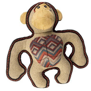 Duvoplus - Jouet Canvas Gorille Brun pour Chiens - 29x24x9cm