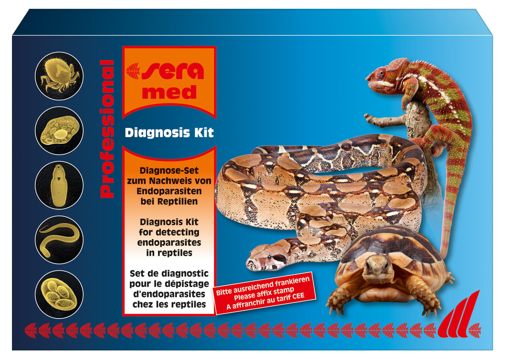 Sera - Set D&eacute;pistage d'Endoparasites Med Professional Diagnosis Kit pour Reptiles Image num&eacute;ro 1