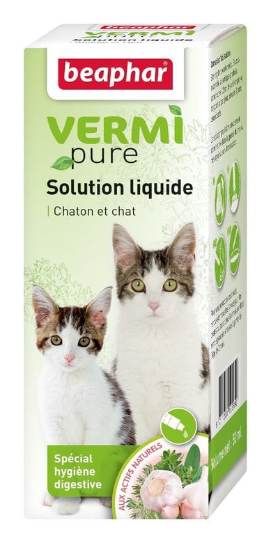 Beaphar - Solution Liquide Digestive Vermi Pure pour Chat et Chaton - 50ml Image numéro 1 Beaphar - Solution Liquide Digestive Vermi Pure pour Chat et Chaton - 50ml Image numéro 1