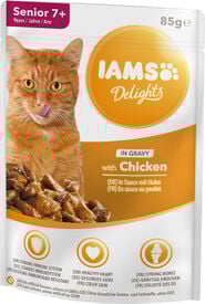 Iams -  Sachet Humide Delights Senior Poulet en Sauce pour Chats - 85g