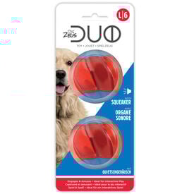 Zeus Duo Ball avec siffleur 2pc - 6,3 cm