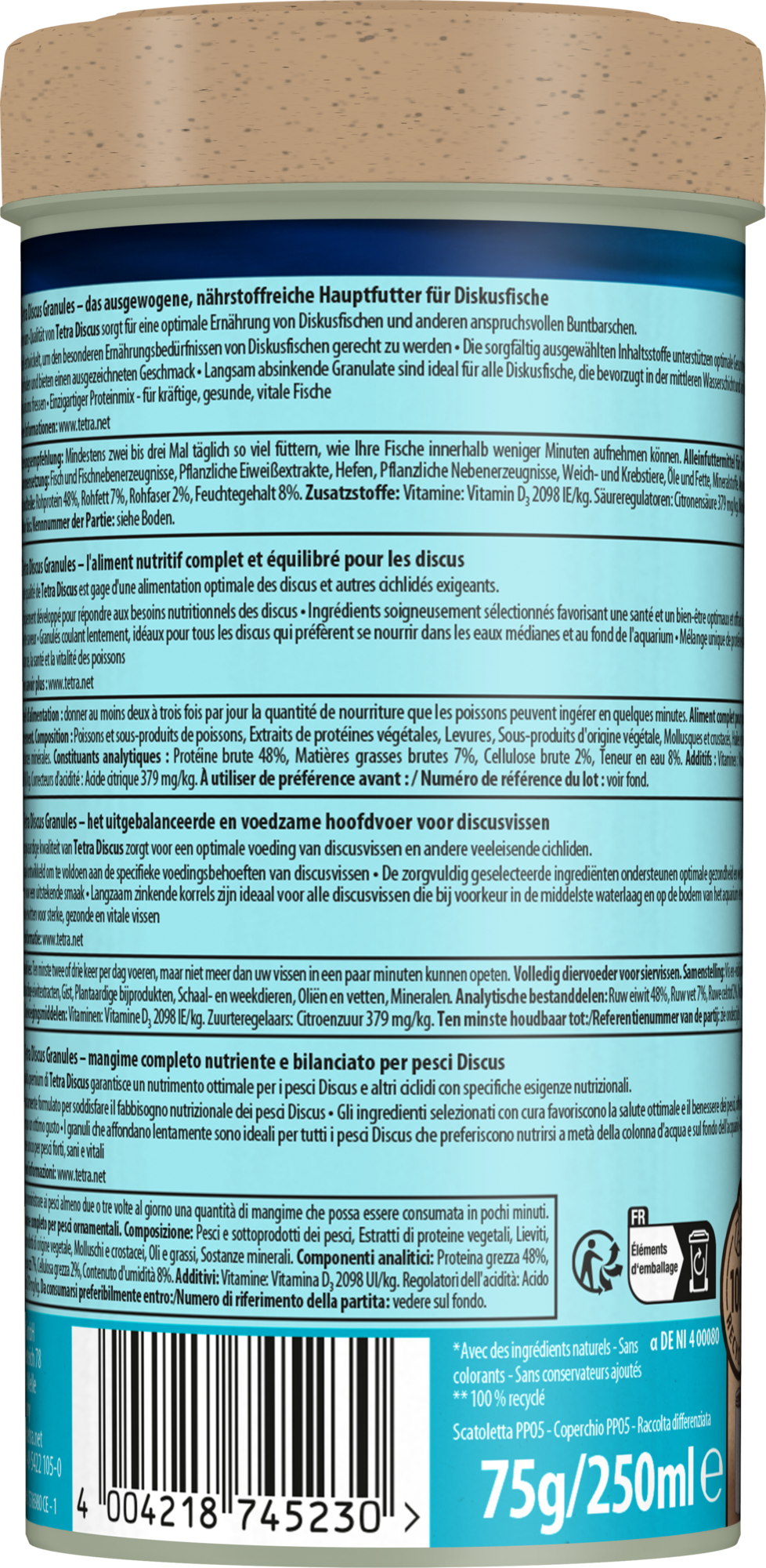 Tetra - Aliment Complet Prima Discus en Granul&eacute;s pour Discus - 250ml Image num&eacute;ro 4