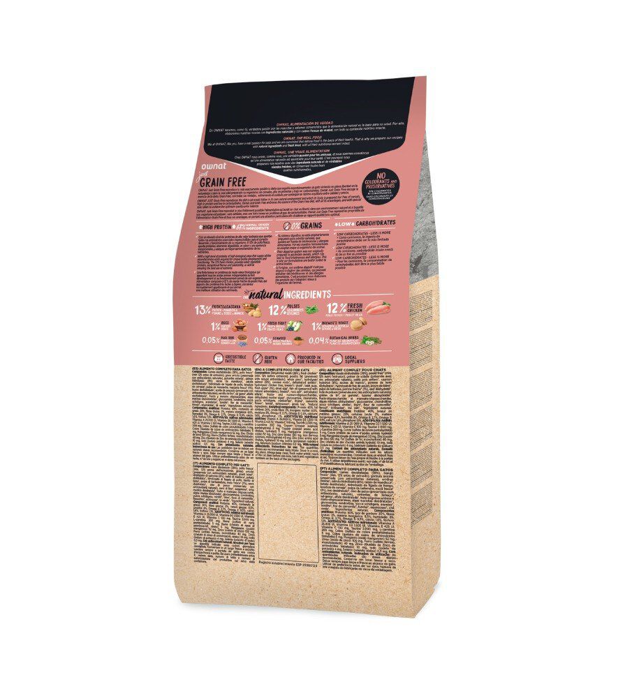 Ownat - Croquettes Grain Free au Poulet pour Chats - 8Kg Image num&eacute;ro 2