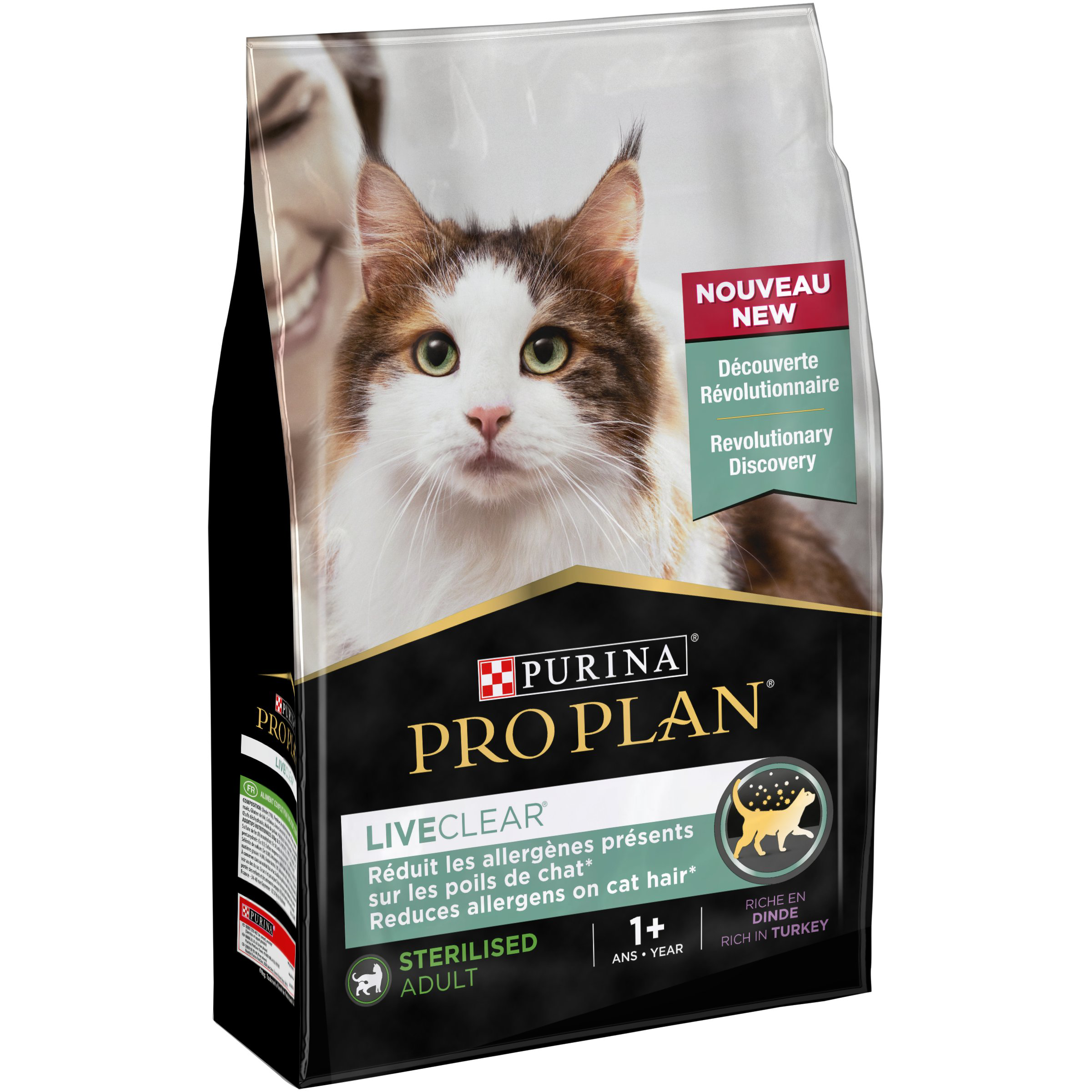 Pro Plan - Croquettes LiveClear +1 St&eacute;rilis&eacute; Dinde pour Chat - 2,8Kg Image num&eacute;ro 1