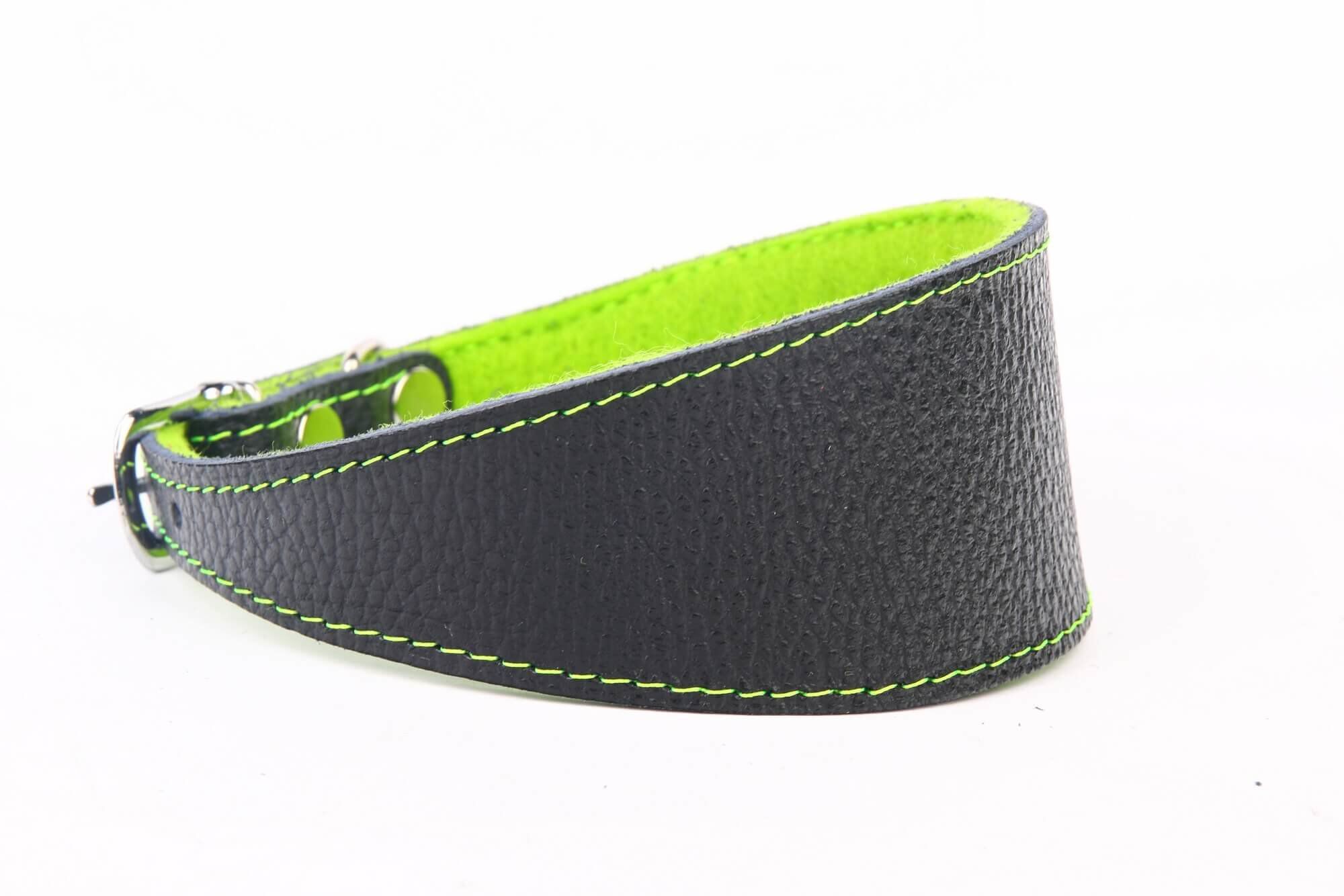 Yogipet - Collier en Cuir L&eacute;vrier Vert pour Chien - T50 (41/48cm) Image num&eacute;ro 1