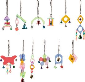 Flamingo - Jouet Pendentif Acryl pour Perruche - 16cm