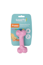 Tootoy! - Jouet Os Diamant pour Chiots - Rose