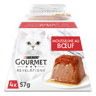 GOURMET - Repas REVELATIONS Mousseline Boeuf nappée de sauce pour Chats - 4X57g image number null