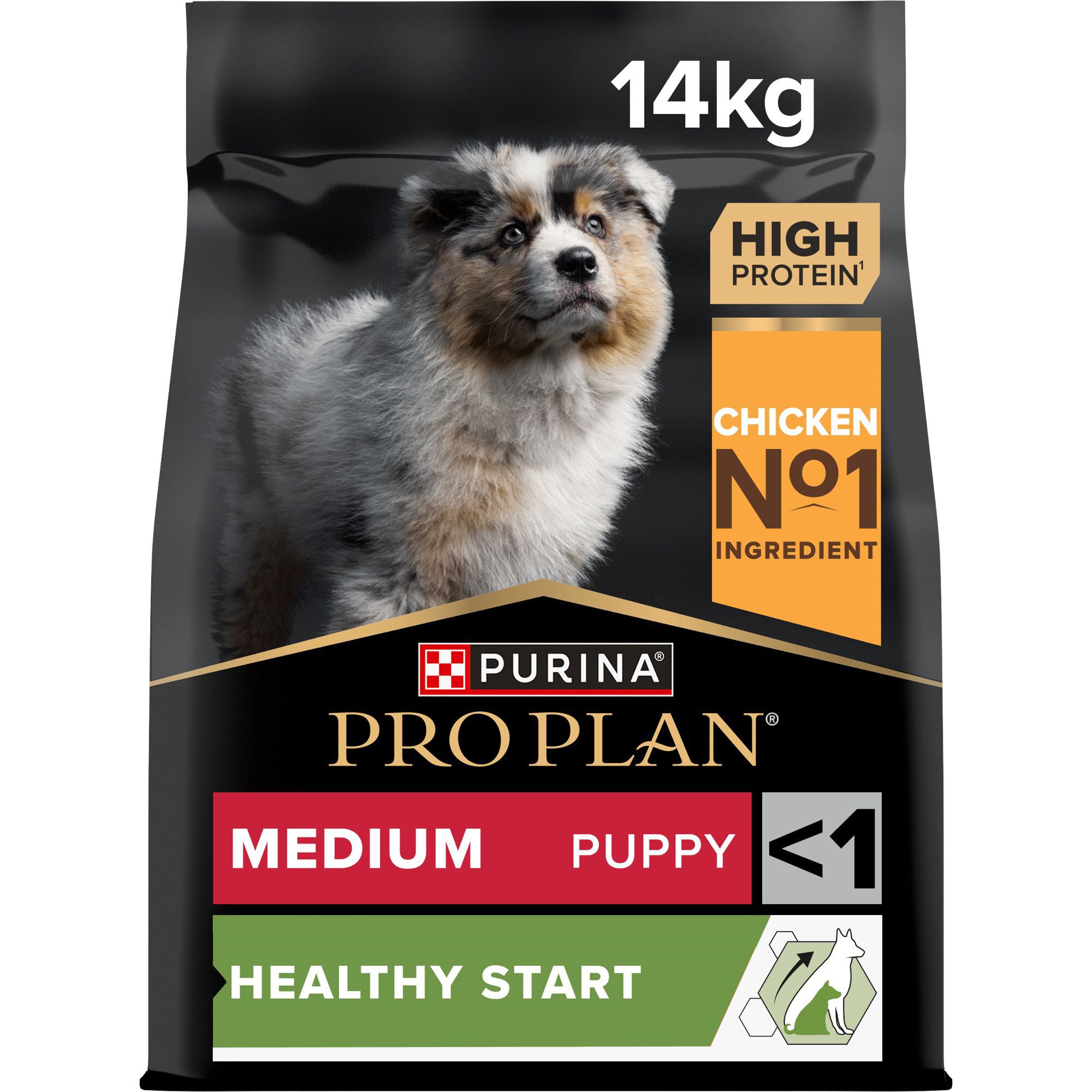 Pro Plan - Croquettes Medium Puppy Healthy Start Riche en Poulet pour Chiots - 12 + 2Kg Bonus Image num&eacute;ro 3