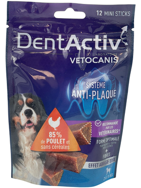 Vetocanis - Mini Sticks Dentactiv au Poulet pour Chiens - x12