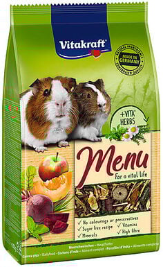 Vitakraft - Sachets Fraîcheur Premium Menu Vital pour Cochons d'Inde