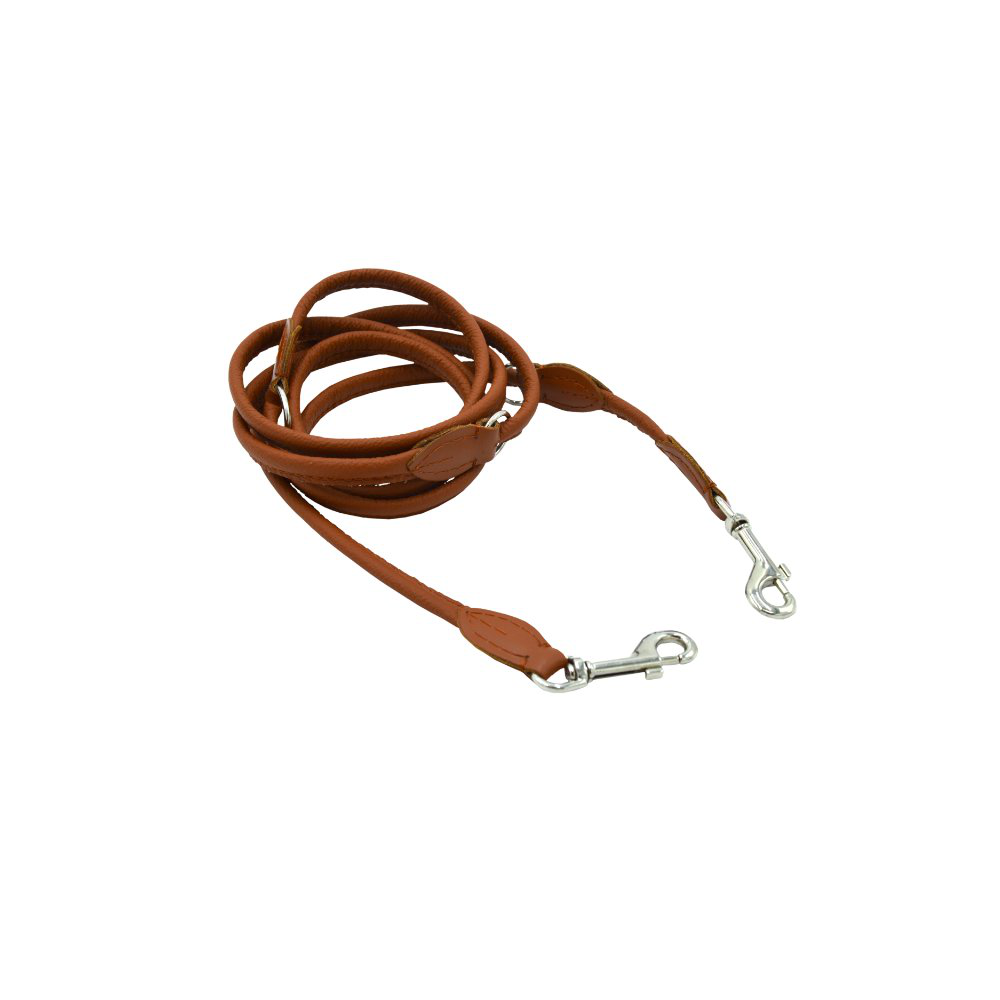 Comme Un Roi - Laisse Cuir Ajustable So Chic Caramel pour Chien et Chat - 220cm Image num&eacute;ro 1