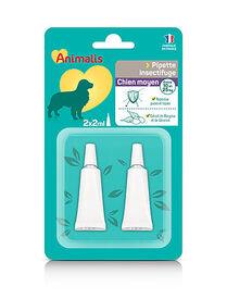 Animalis - Répulsif Insectifuge en Pipette pour Moyen Chien - 2x2ml