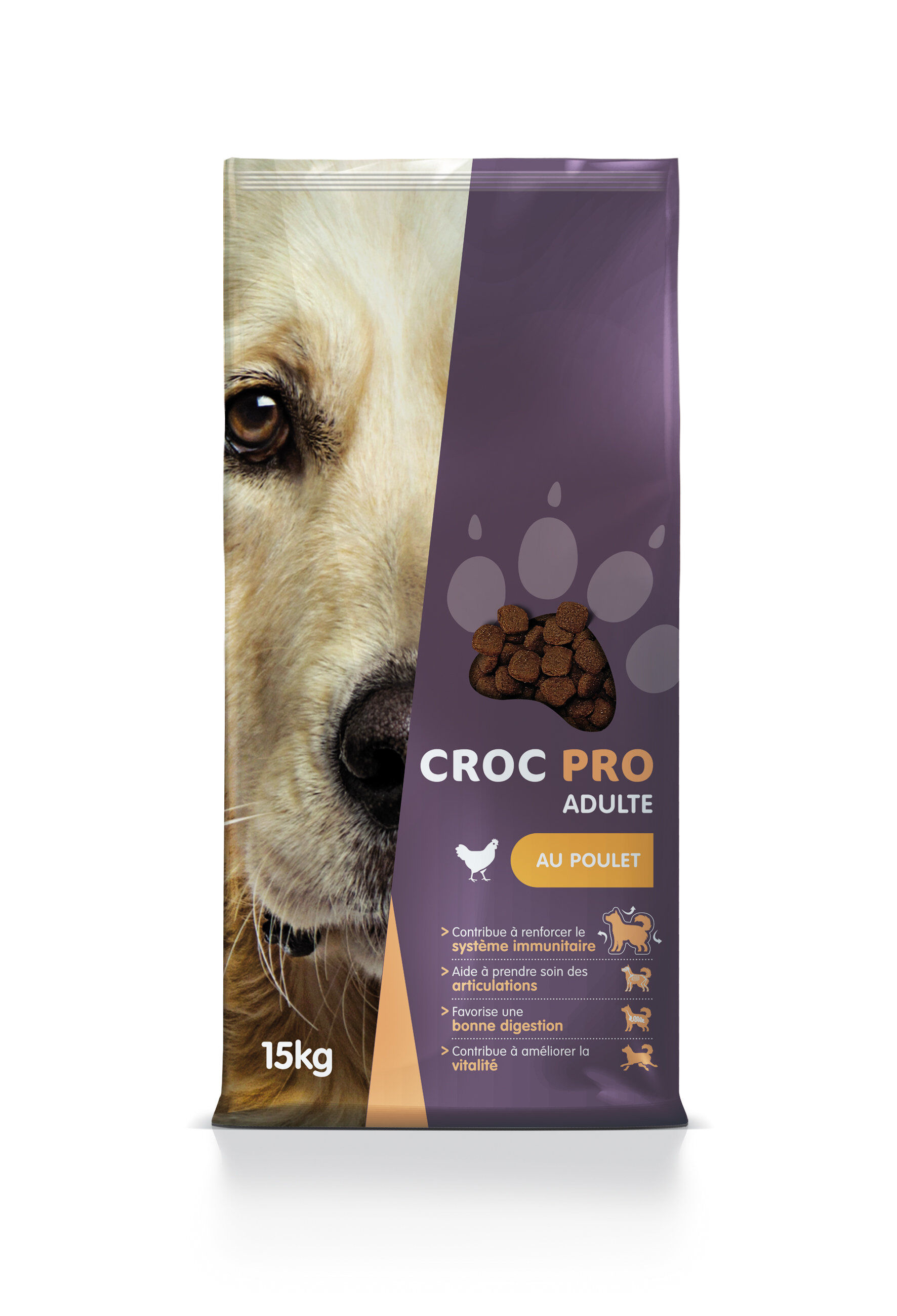 Croc Pro - Croquettes Adulte au Poulet pour Chiens - 15Kg Image num&eacute;ro 2