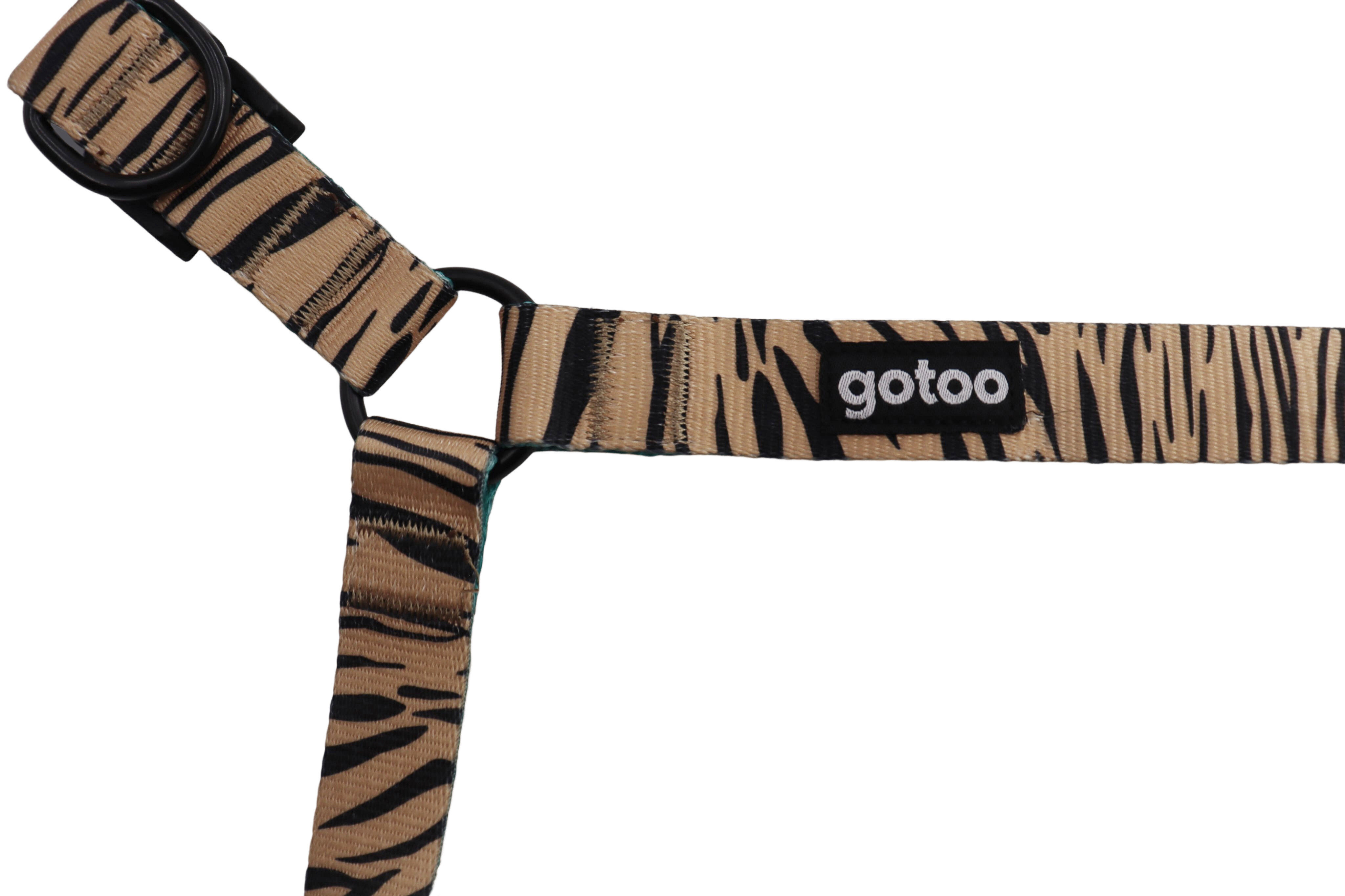 Gotoo - Harnais &agrave; motif de Tigre Marron pour Chien - XS Image num&eacute;ro 4