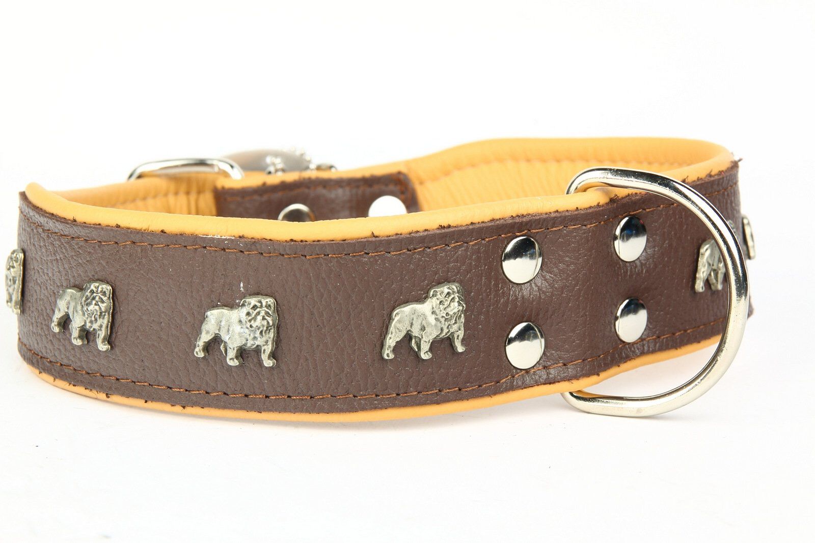 Yogipet - Collier Super Bulldog Cuir pour Chien Marron - T75 60/73cm Image num&eacute;ro 4