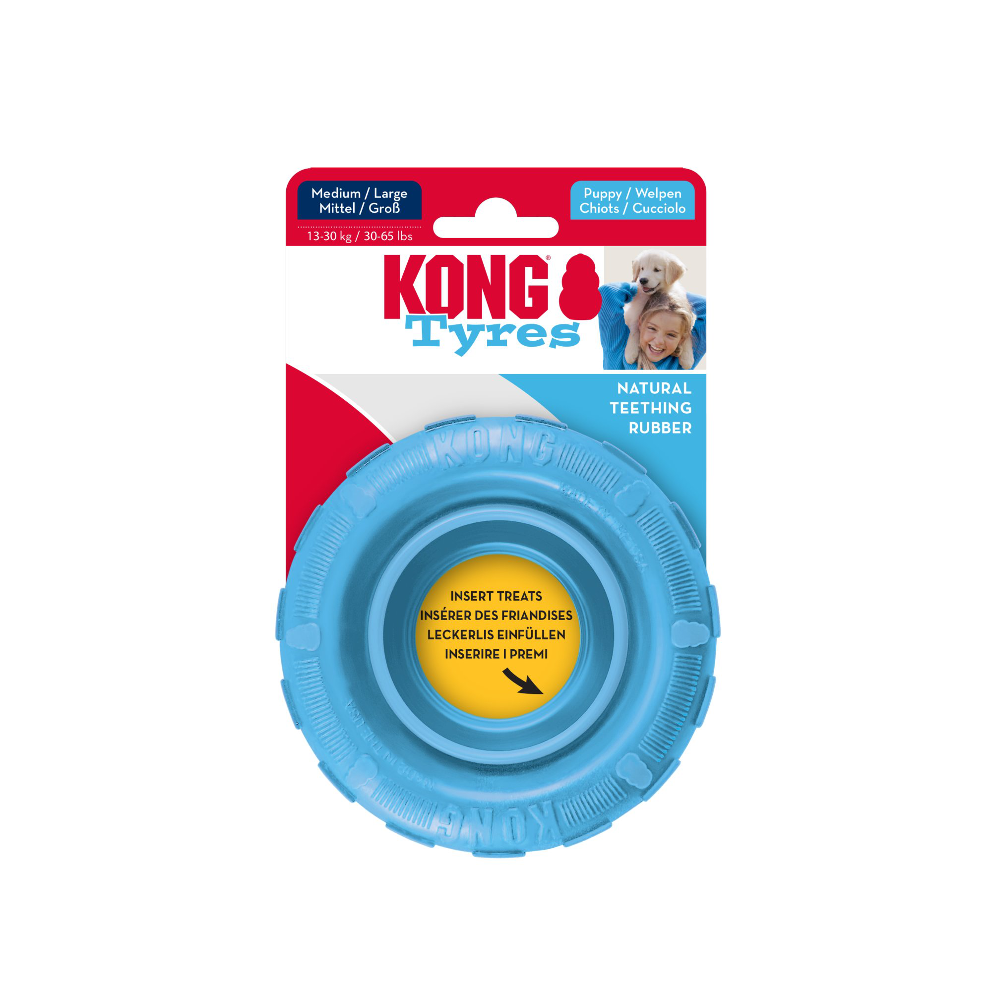 KONG - Jouet Pneu Puppy Tyres pour Chiots - M/L Image num&eacute;ro 1