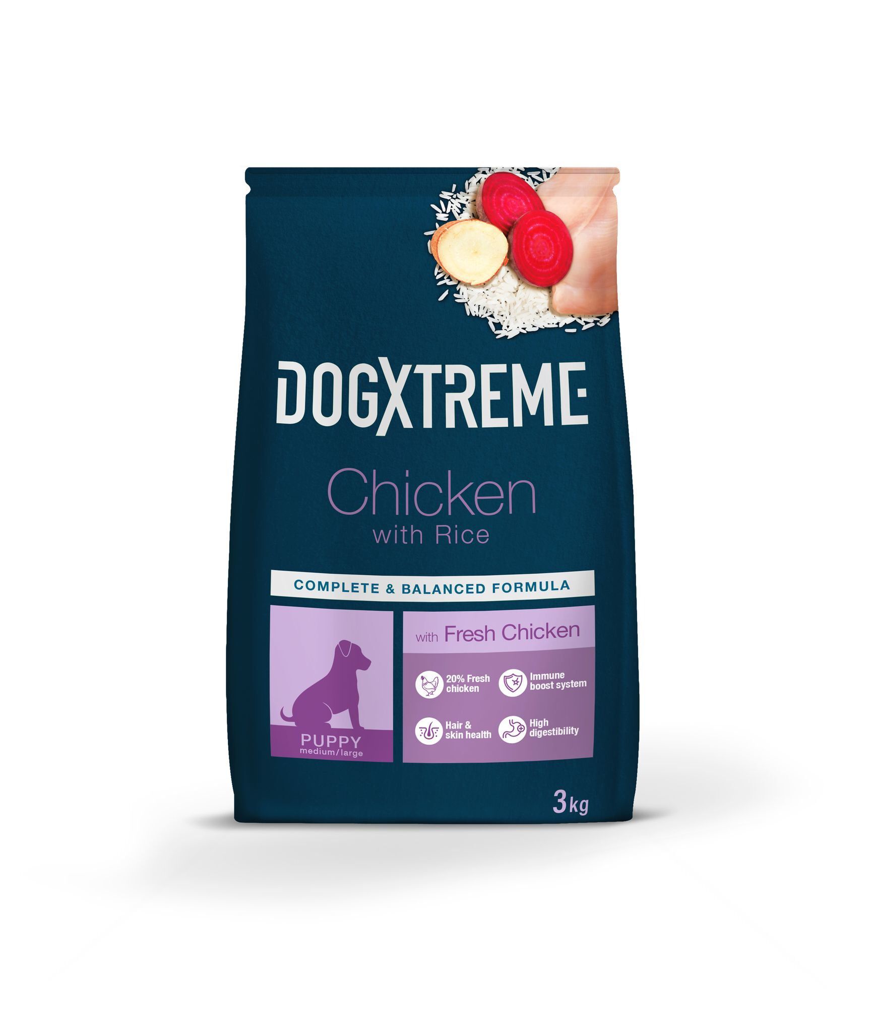 DogXtreme - Croquettes au Poulet Frais pour Chiot de Toute Race - 3Kg Image num&eacute;ro 1