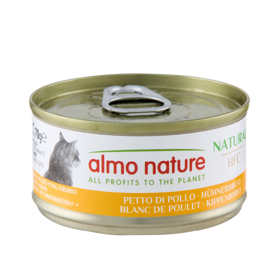 Almo Nature - P&acirc;t&eacute;e en Bo&icirc;te HFC Natural Blanc de Poulet pour Chat - 70g Image num&eacute;ro 1