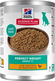 Hill's Science Plan - Croquettes Adult Perfect Weight boite pour chien poulet et l&eacute;gumes - 363g