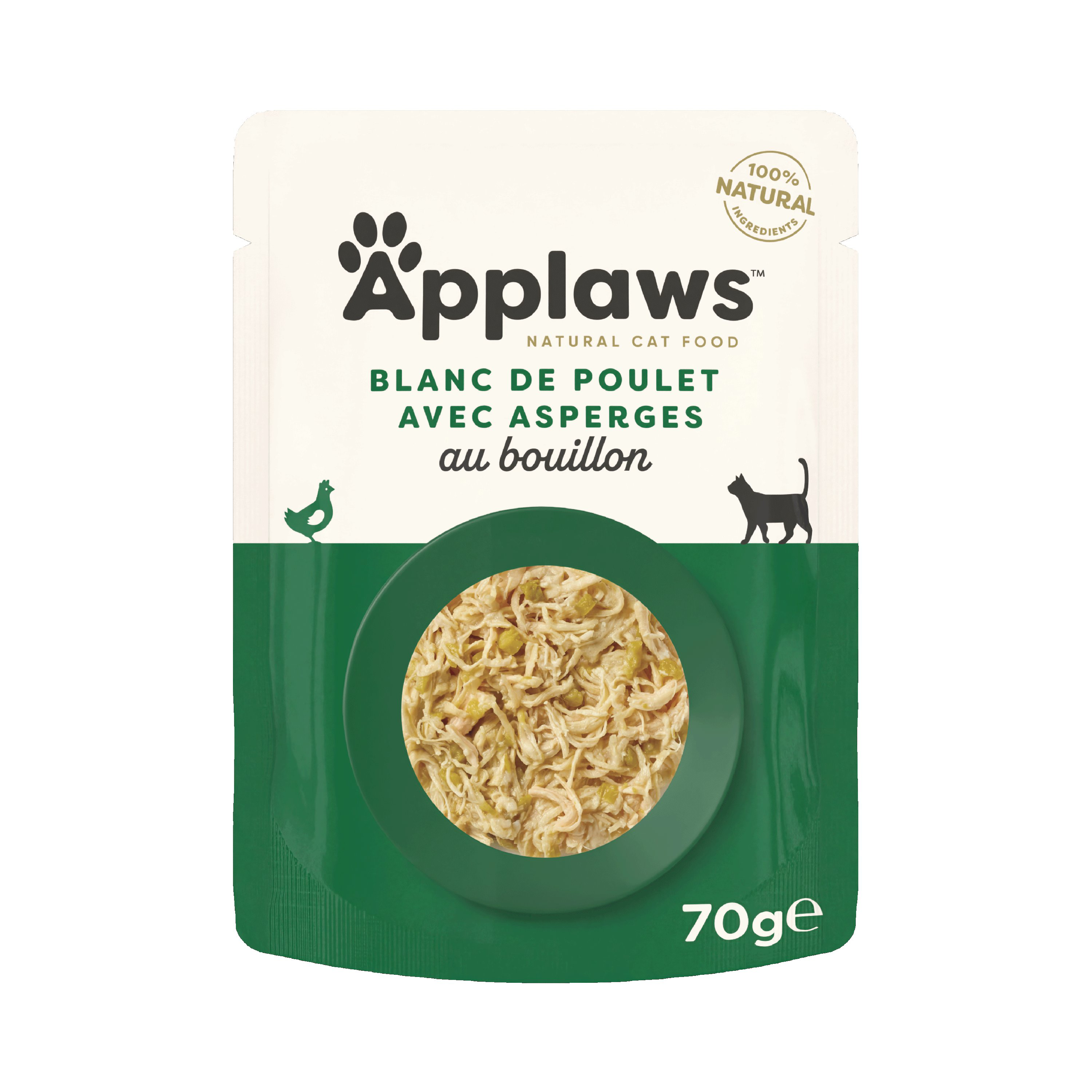 Applaws - Sachet Fra&icirc;cheur Poulet Asperge pour Chat - 70g Image num&eacute;ro 1