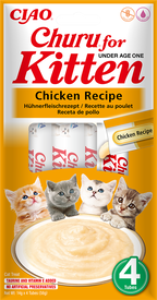 Inaba - Friandises Churu Kitten en Pur&eacute;e au Poulet pour Chatons - 4x14g