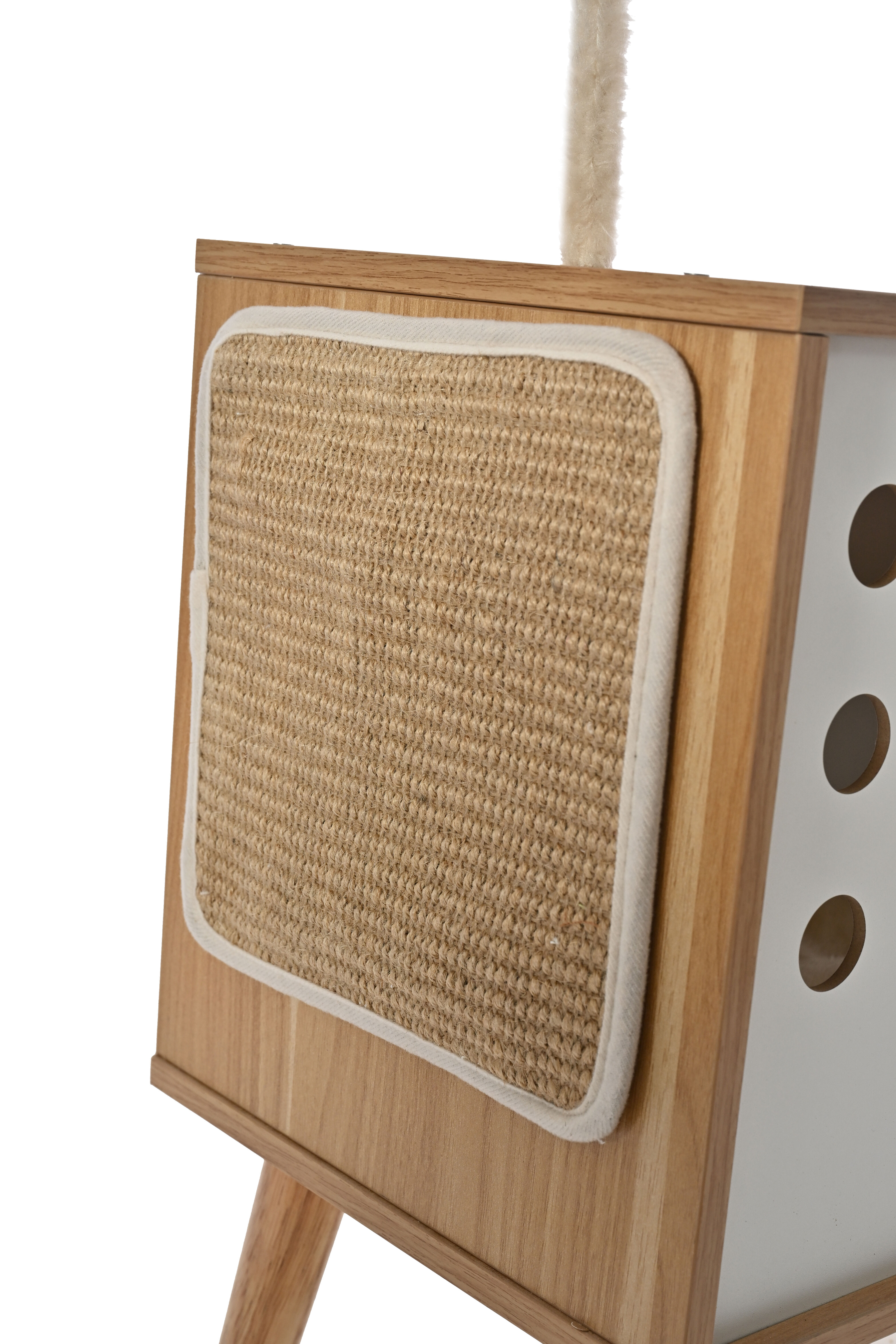 Leeby - Habitat Griffoir Meuble TV pour Chats - 48x28x60,5cm Image num&eacute;ro 4