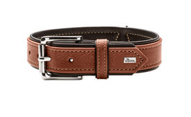 Hunter - Collier Canadian Up en Cuir de Bœuf Noir pour Chiens