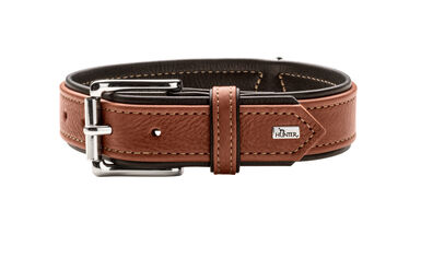 Hunter - Collier Canadian Up en Cuir de Bœuf Noir pour Chiens