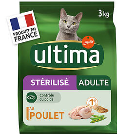 Ultima - Croquettes Chat Stérilisé Adulte Poulet - 3 kg