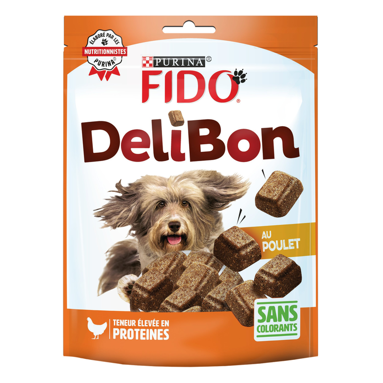 FIDO - Friandises DeliBon au Poulet pour Chiens - 130g Image numéro 1 FIDO - Friandises DeliBon au Poulet pour Chiens - 130g Image numéro 1