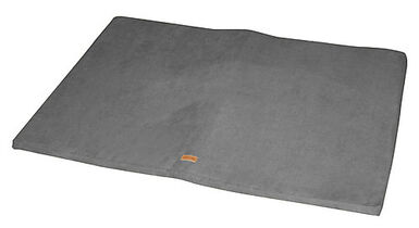 Wouapy - Tapis Plat en Tissu Suédine - Gris