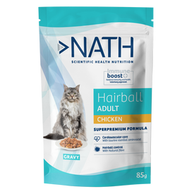 Nath - Aliment Humide Anti-Boule de Poil en Sachet - 85g