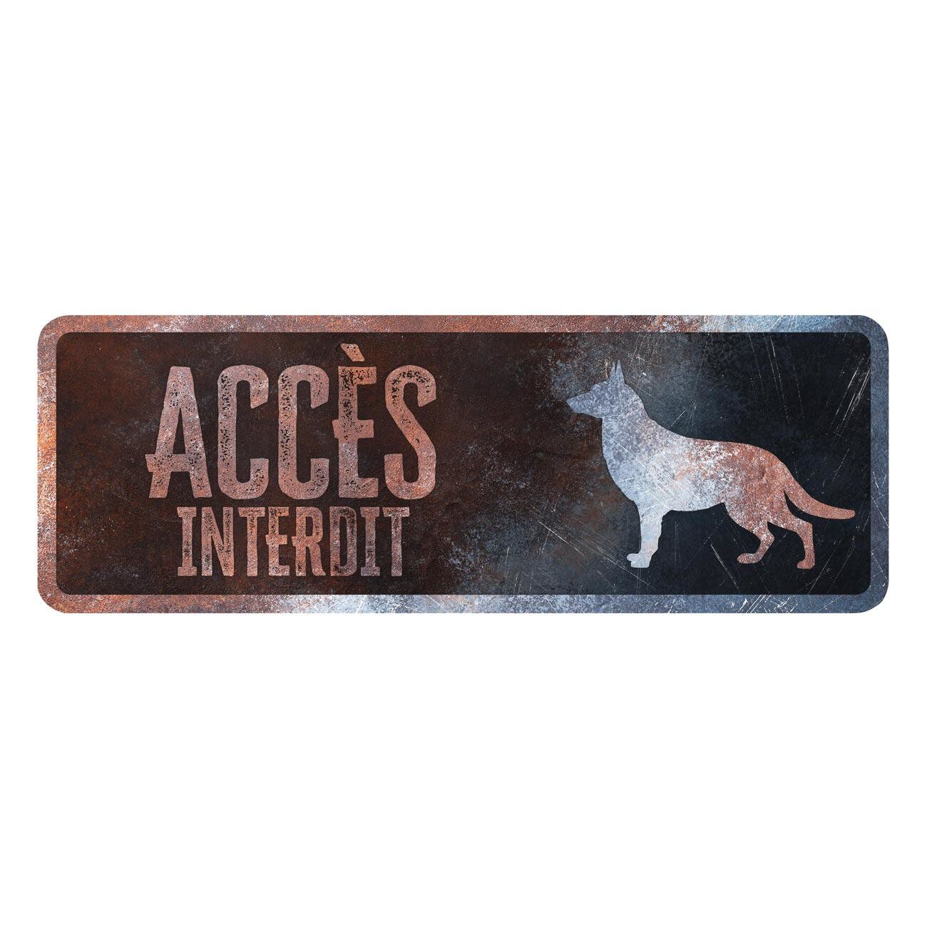 D&D - Panneau d'avertissement German Shepherd Fran&ccedil;ais - 40x13x03cm Multicolore Image num&eacute;ro 1