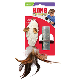 KONG - Jouet Refillables Feather Mouse pour Chats