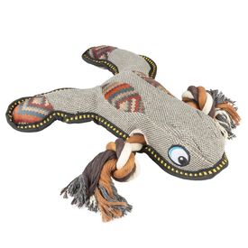 Duvoplus - Jouet Canvas Grenouille Gris pour Chiens - 30x27x7cm